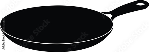 frying pan silhouette,Cast Iron Skillet silhouette,Cast Iron simple flat vector