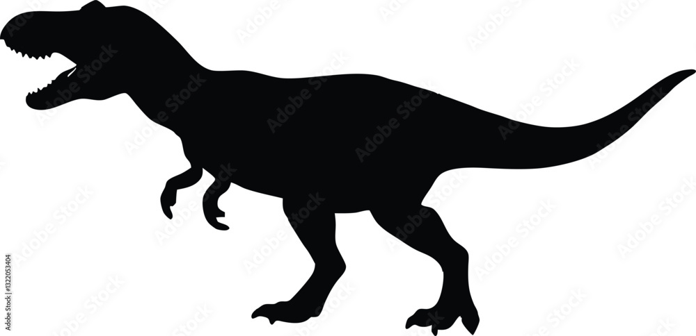 T-Rex SVG, Trex Silhouette, Dinosaur flat vector illustration T-Rex SVG, Trex Silhouette, Dinosaur flat vector illustration