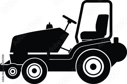 Zero Turn Lawn Mower silhouette, Lawn Mower vector illustration