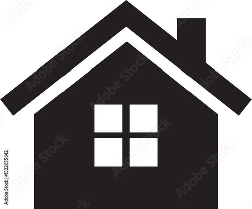 Web home icon. Home page for apps and websites, house symbol isolated on transparent background. Main page, homepage, webpage, button. Vector illustration.