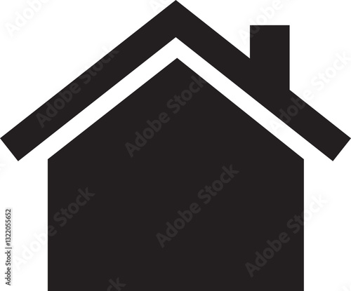 Web home icon. Home page for apps and websites, house symbol isolated on transparent background. Main page, homepage, webpage, button. Vector illustration.