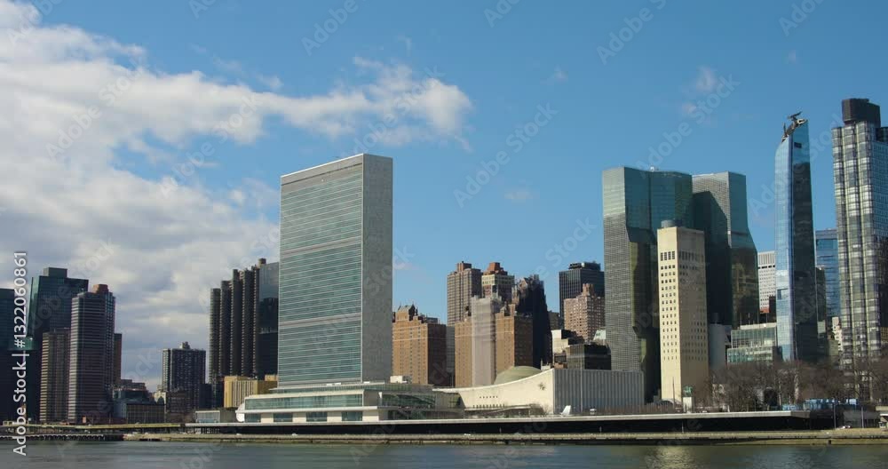 United Nations Building in New York under Blue Sky
