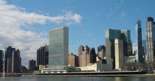 United Nations Building in New York under Blue Sky