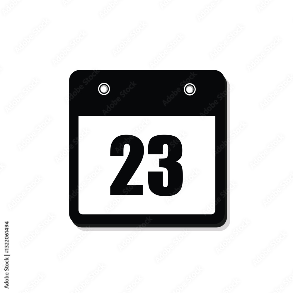 23 calender icon with white background 23 calender icon with white background