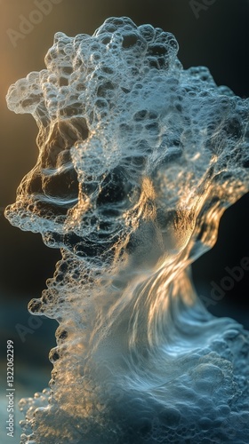 Dynamic Ocean Wave With Intricate Details and Textures Captured in Artistic D...