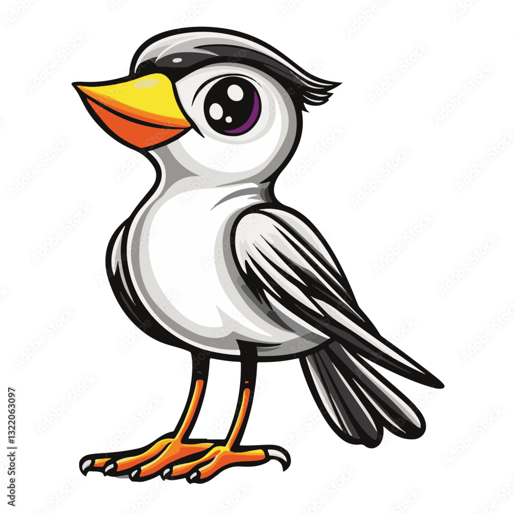 Fototapeta premium cartoon bird with a sign