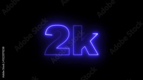 Wallpaper Mural 2k text font with neon effect, 2k followers, Thank You, social sites post. Thank you followers congratulation. 2K subscribers modern animation banner design. 2k Followers Celebration text animation. Torontodigital.ca