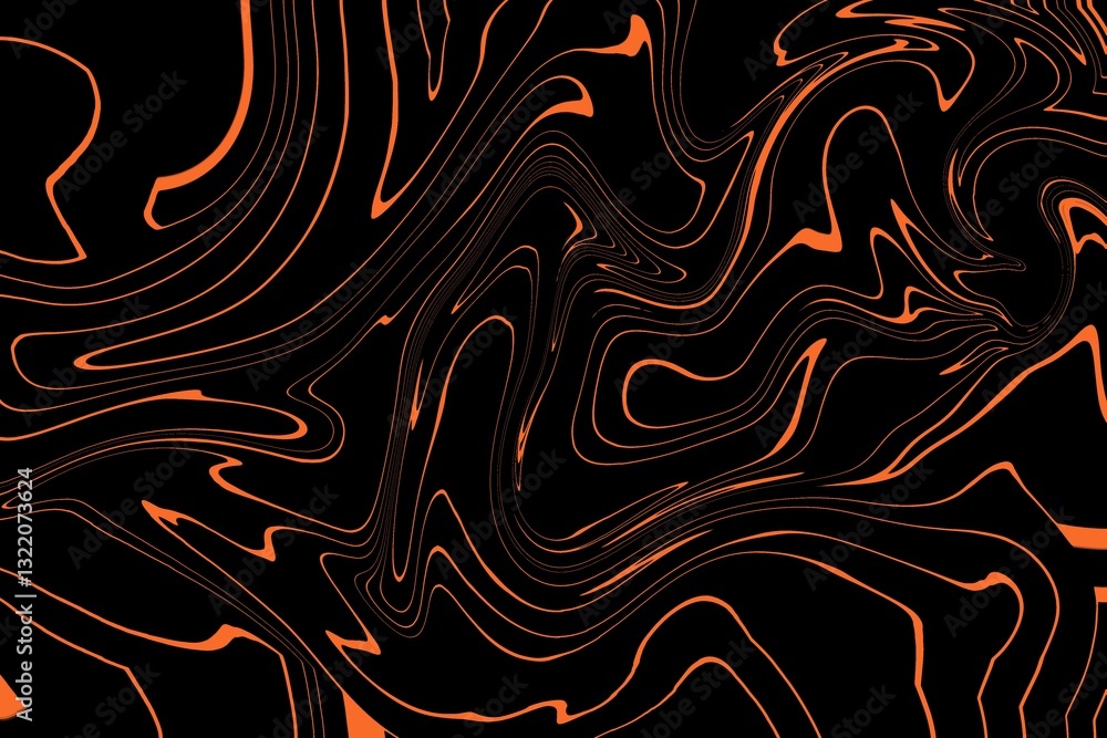 Obraz premium Abstract Black Orange Liquid Marble For Texture Background