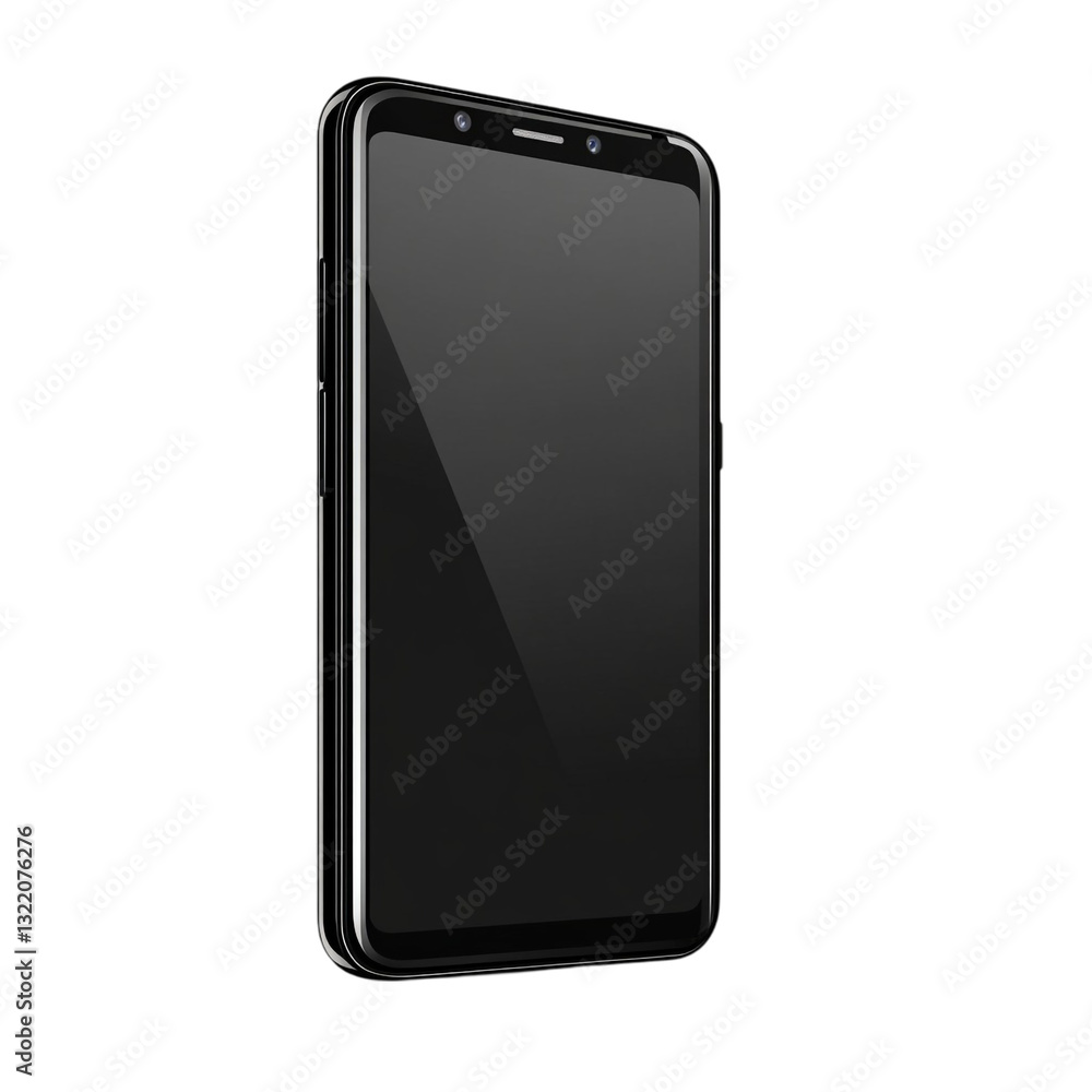 Sleek black smartphone modern design ready for use Sleek black smartphone modern design ready for use