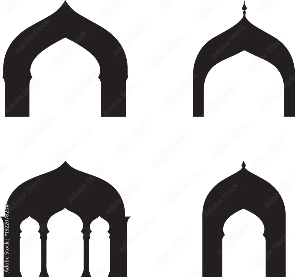 Fototapeta premium Islamic Archway Silhouettes