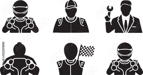  Motor Racing silhouettes