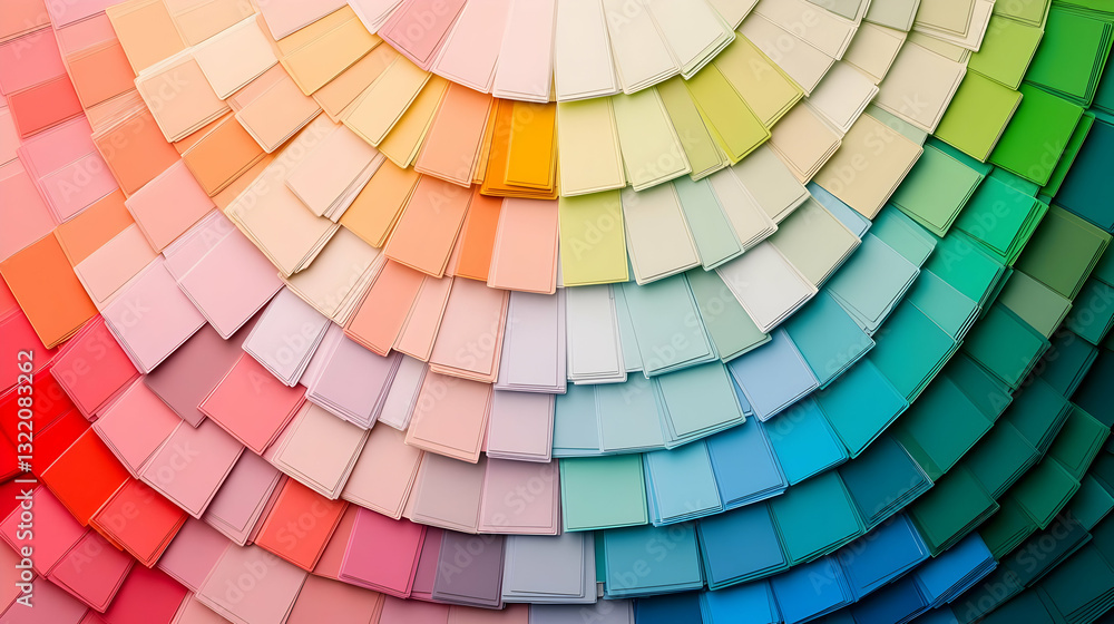 Vibrant Paint Color Palette Samples Arranged In A Circular Pattern With Varying Hues For Design And Decoration Vibrant Paint Color Palette Samples Arranged In A Circular Pattern With Varying Hues For Design And Decoration