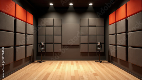 Wallpaper Mural A spacious soundproofed room with acoustic panels on the walls. Torontodigital.ca