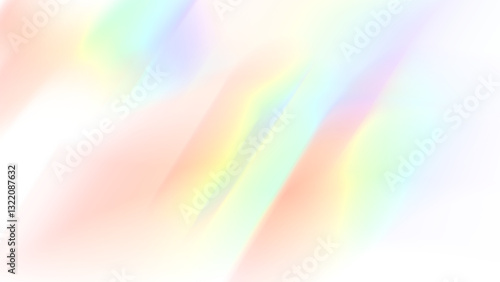 Rainbow light leak overlay effect isolated on transparent background