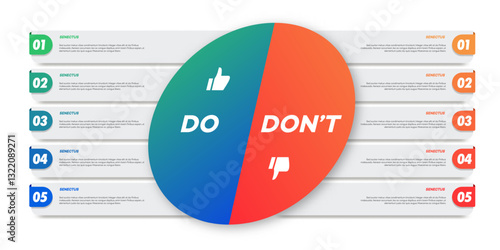 Do and dont infographic vector design template modern style 10 eps