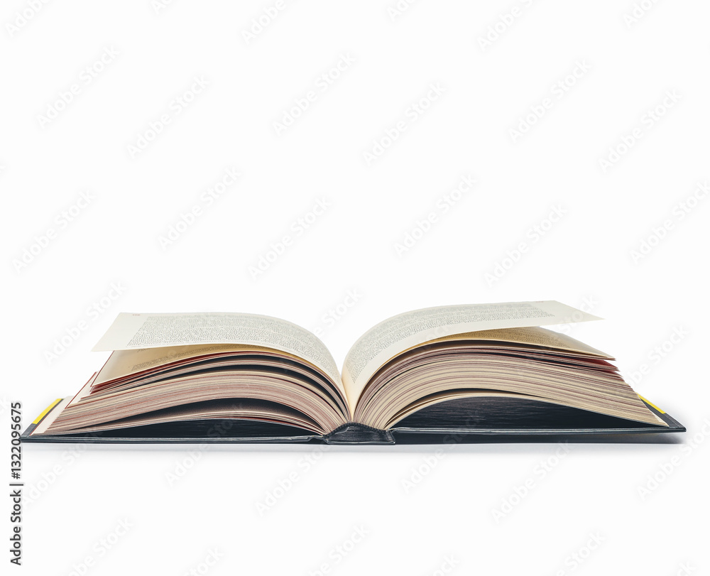 Open book on a white background isolated photo Open book on a white background isolated photo