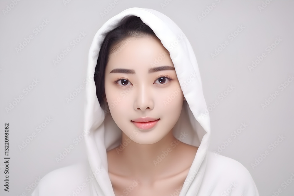 Portrait of beautiful young brunette woman Beautiful young asian woman with clean fresh skin on white background, Face care, Facial treatment, Cosmetology, beauty and spa, beautiful Portrait of beautiful young brunette woman Beautiful young asian woman with clean fresh skin on white background, Face care, Facial treatment, Cosmetology, beauty and spa, beautiful