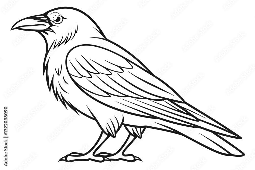 Obraz premium Elegant Crow Vector Art Design