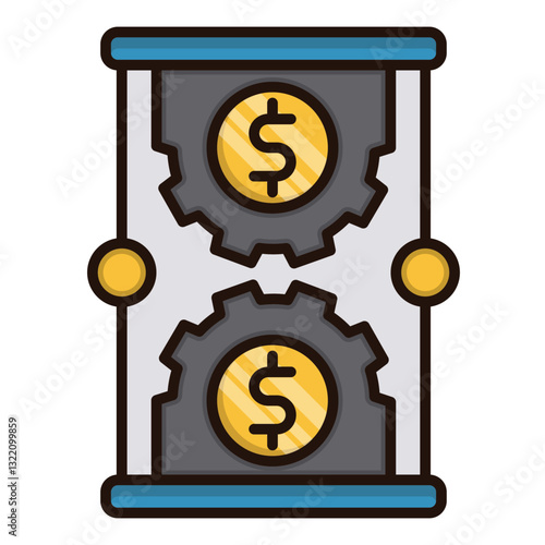 Time Is Money A Symbolic Hourglass Reveals The Relentless March Of Financial Gears, Each Turn Representing The Precious Passage Of Opportunity And The Constant Need For Financial Planning And Shrewd I