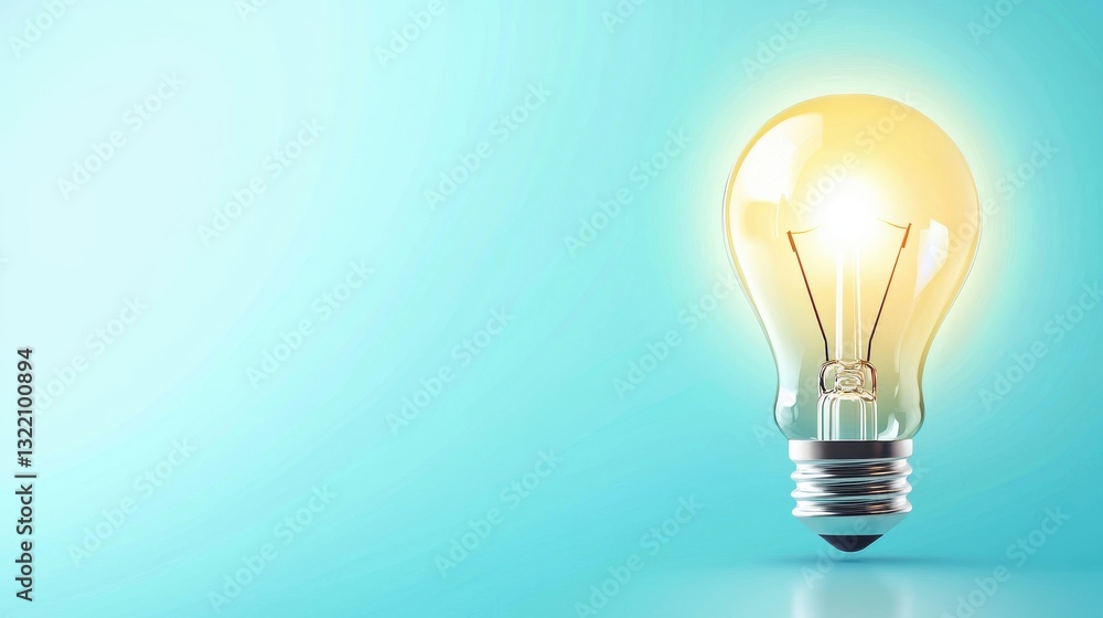 A glowing light bulb symbolizing a bright new idea, set against a minimalist background to convey inspiration and creativity. A glowing light bulb symbolizing a bright new idea, set against a minimalist background to convey inspiration and creativity.
