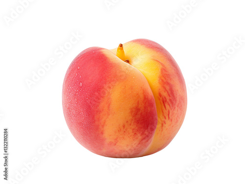 peach on white background