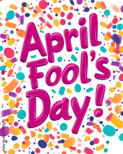 April fools day text banner