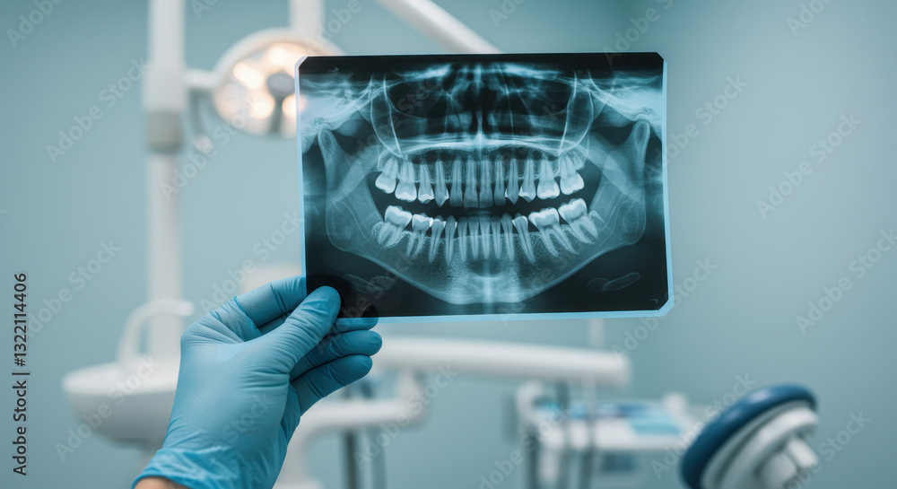 Dental X-Ray Exam: Dentist Hand Holds Panoramic Teeth Scan in Clinic - Oral Health, Healthcare & Diagnostics Dental X-Ray Exam: Dentist Hand Holds Panoramic Teeth Scan in Clinic - Oral Health, Healthcare & Diagnostics