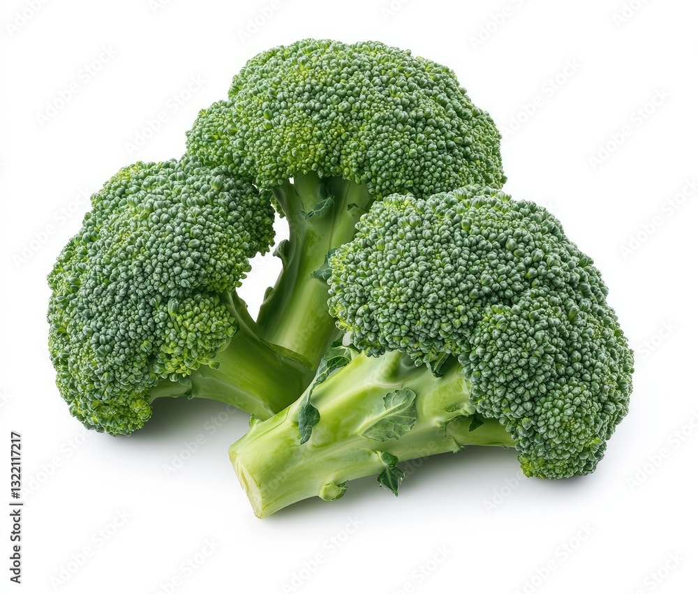 Fresh broccoli florets, vibrant green and healthy Fresh broccoli florets, vibrant green and healthy