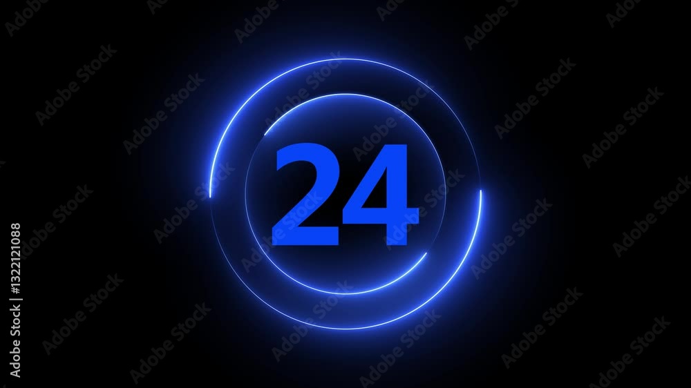 A circle with a neon icon on a black background and the text in the middle of it. A circle with a neon icon on a black background and the text in the middle of it.