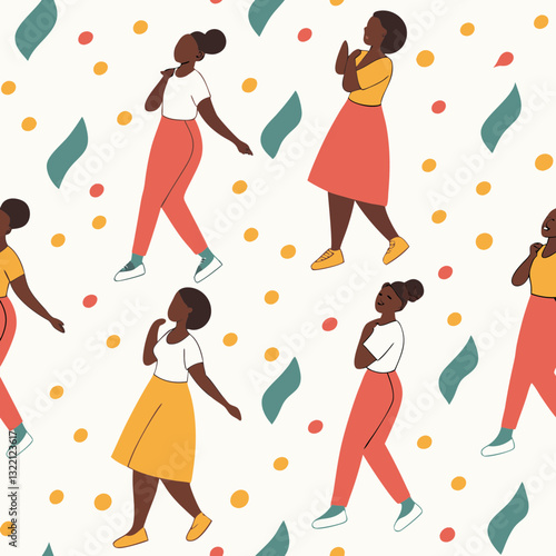 Seamless Pattern with Women – SVG Vector Illustration for Fashion and Design