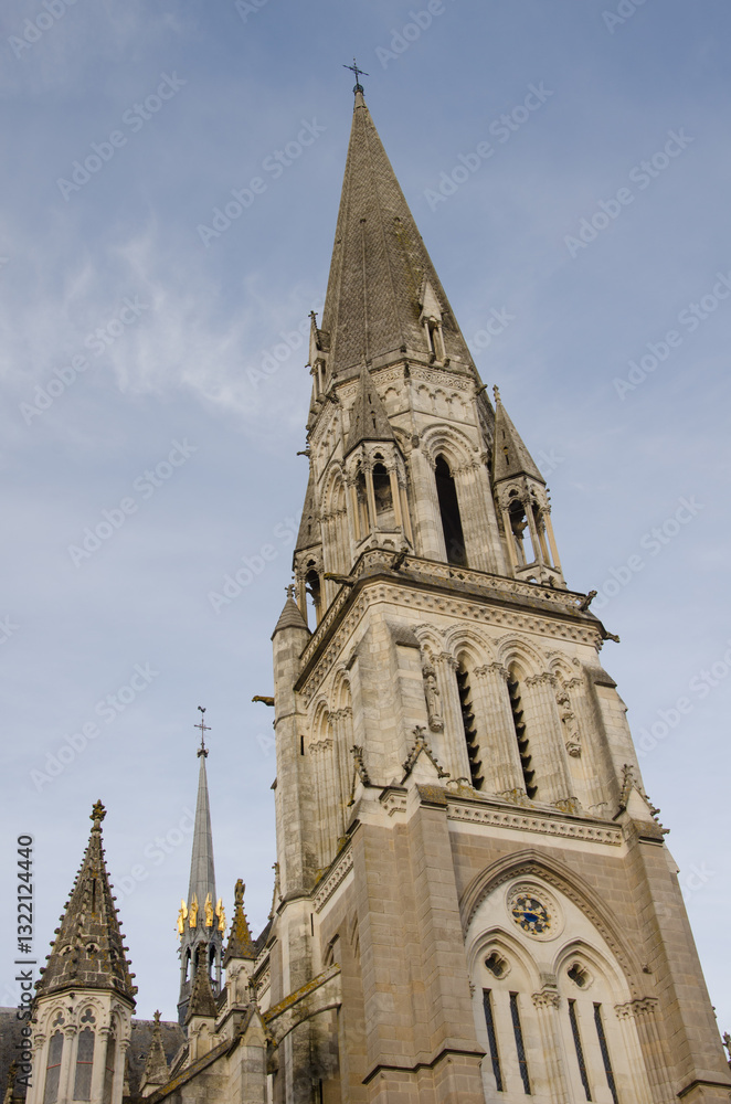 Western facade of the St. Nicolas basilica. Loire-Atlantique department. Nantes. France. Western facade of the St. Nicolas basilica. Loire-Atlantique department. Nantes. France.