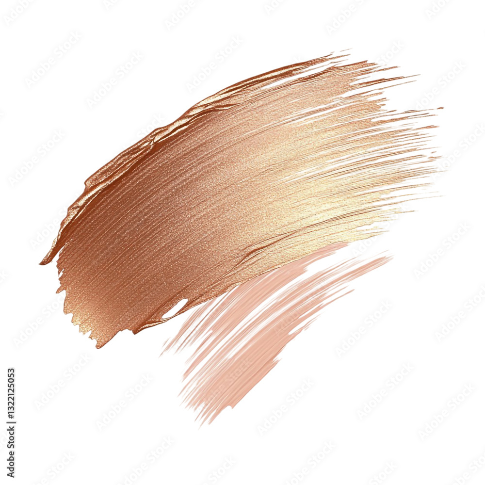 Rose gold and beige makeup swatches glamorous texture