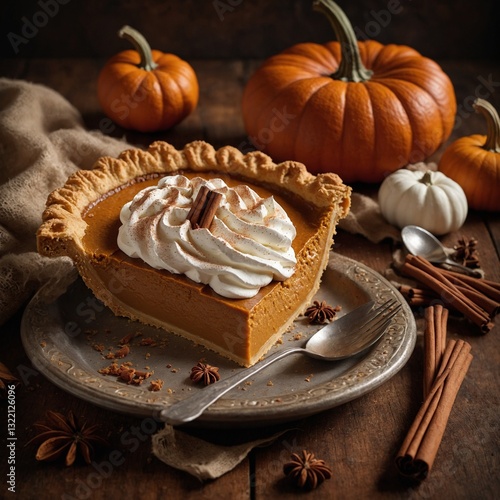 pumpkin pie with nuts and raisins