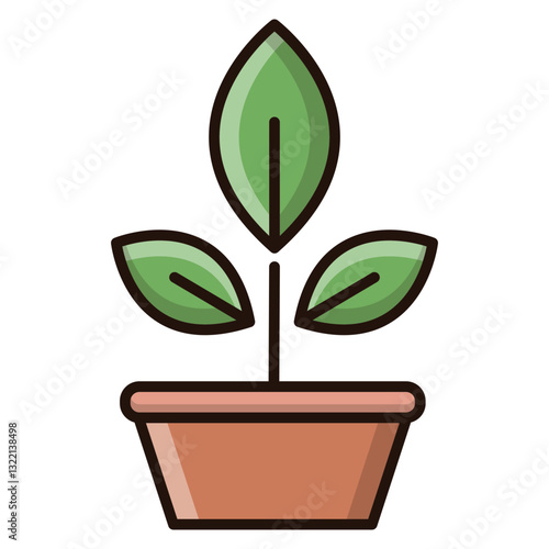 A Tiny Sprout Bravely Reaching For The Sun, A Symbol Of New Life And Growth, Depicted In A Simple Yet Charming Illustration With Clean Lines And Earthy Tones