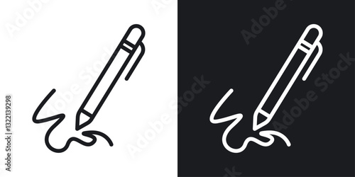 Signature icons set in black and white stroke lines
