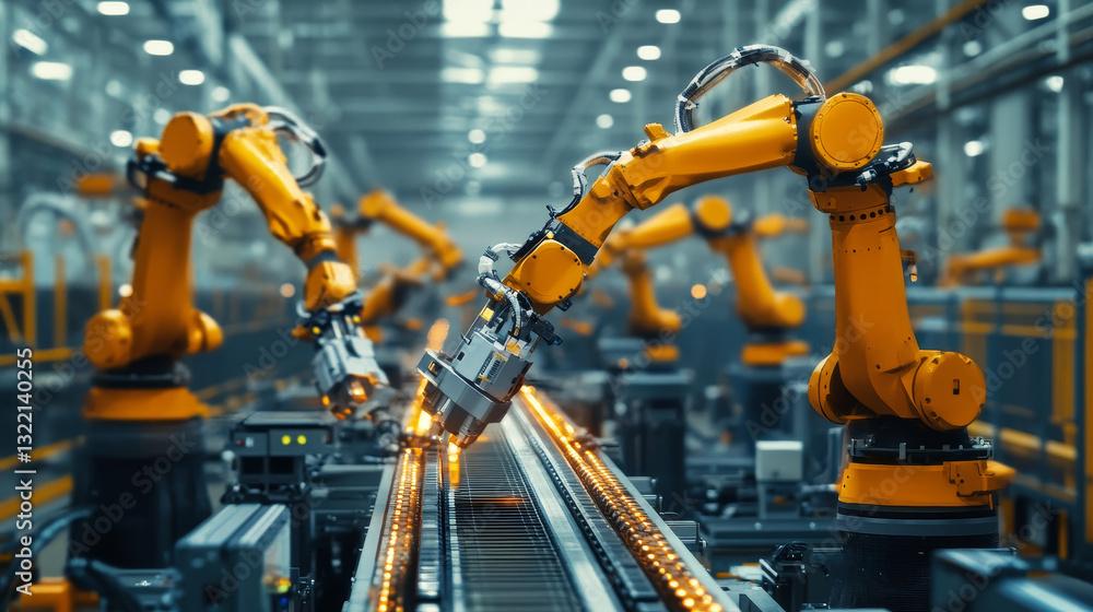 Flat manufacture robotic arm. Automatic robot arms, production machine auto factory conveyor industrial science equipment hand. Electronics manufacturing robots armed hands vector isolated icon set Flat manufacture robotic arm. Automatic robot arms, production machine auto factory conveyor industrial science equipment hand. Electronics manufacturing robots armed hands vector isolated icon set