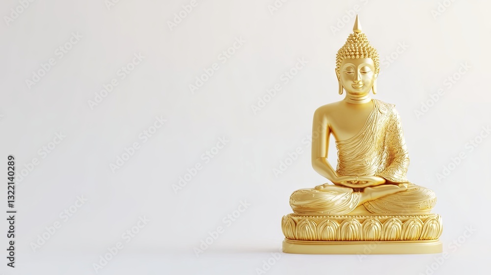 Buddha statue on a white background Buddha statue on a white background