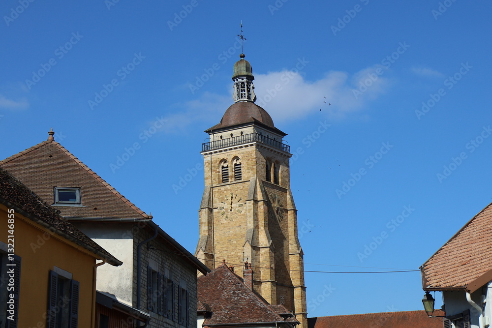 L'église Saint Just, ville d'Arbois, département du Jura, France