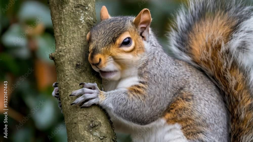 Adorable Grey Squirrel on a Tree Branch Adorable Grey Squirrel on a Tree Branch