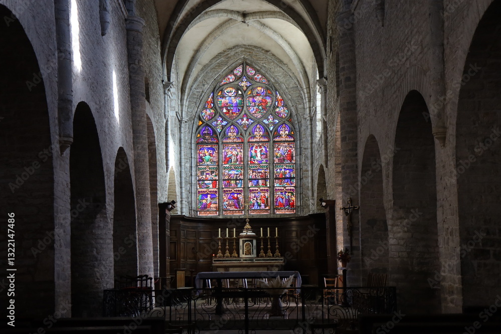 L'église Saint Just, ville d'Arbois, département du Jura, France