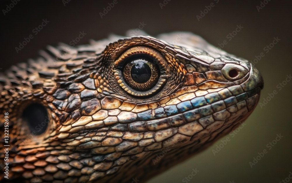 Sharp-Scaled Lizard in Focus, Detailed and Textured Skin Sharp-Scaled Lizard in Focus, Detailed and Textured Skin