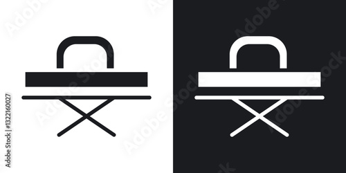 Stretcher icons in solid black and white collection