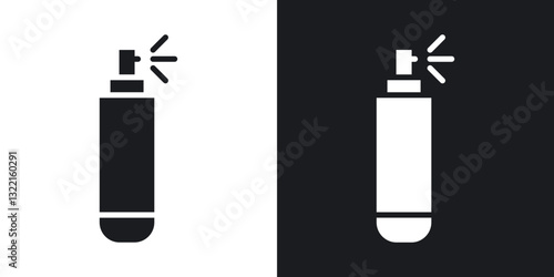 Spray icons in solid black and white collection