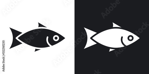 Sardine icons in solid black and white collection