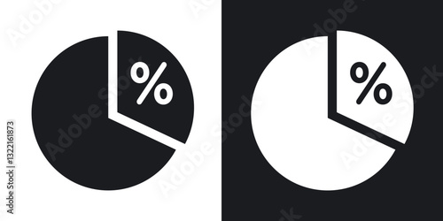 Ratio icons in solid black and white collection
