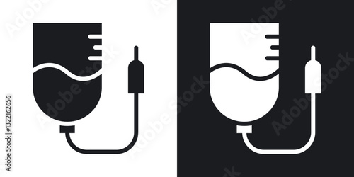 Perfusion icons in solid black and white collection