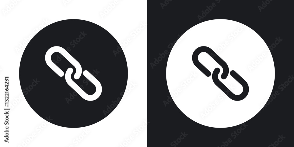 Link icons in solid black and white collection Link icons in solid black and white collection