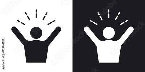 Joy icons in solid black and white collection