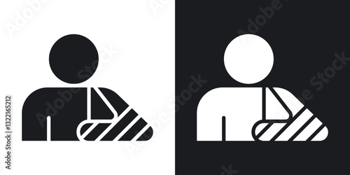 Injuries icons in solid black and white collection