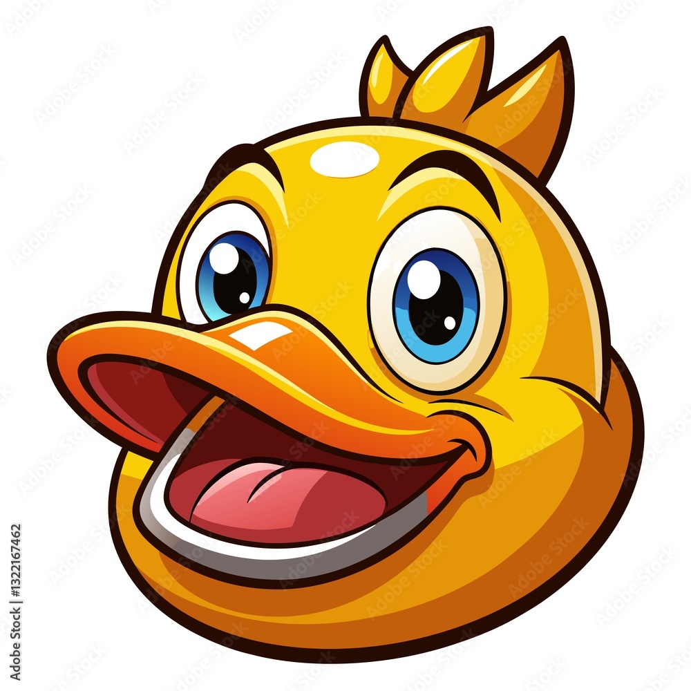 A cartoon duck A cartoon duck